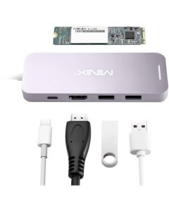Minix NEO Storage Hub USB-C Multiport SSD - 240GB Space Grey NEO-S2GR