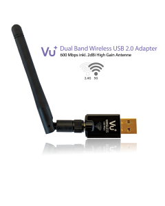 VU+ Dual Band Wireless USB 2.0 Adapter 600 Mbps inkl. Antenne